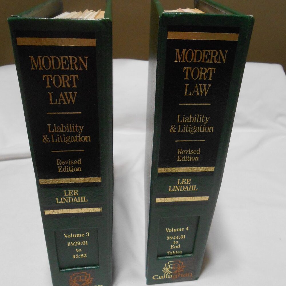 2 Modern Tort Law Liability & Litigation Lee & Lindahl Volume 3&4 Callaghan 📘